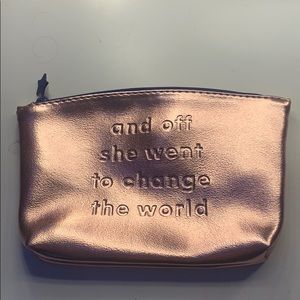A mini makeup bag